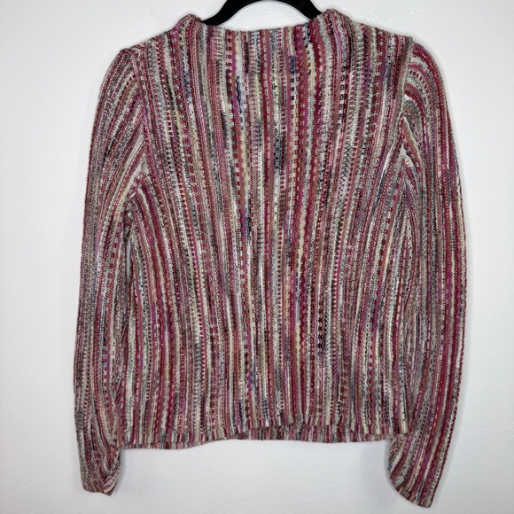 NIC+ZOE Mindfully Made Cotton Knit Sweater Size S Pink Boho Soft Academia Artsy - Picture 6 of 12